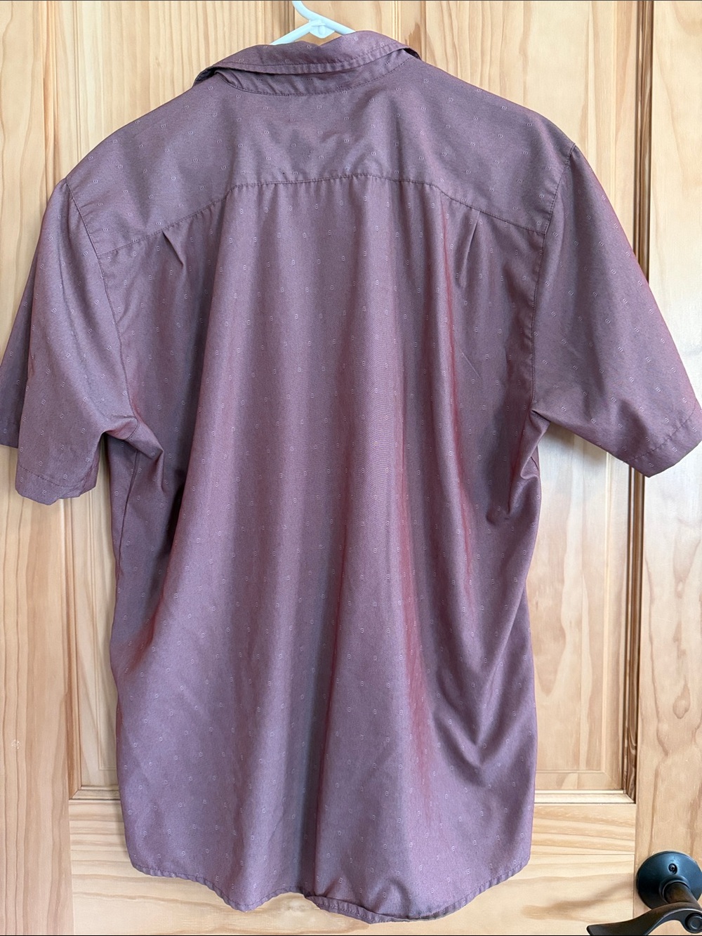 Flylow Men’s Short-Sleeve Button-Down Shirt in Dusty Mauve - Picture 5 of 5